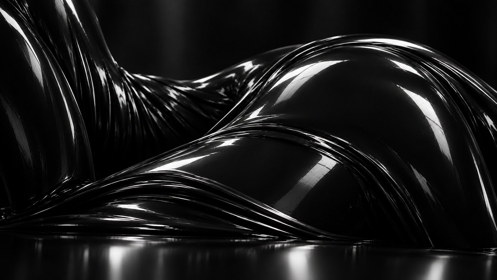 Abstract glossy black visual 2