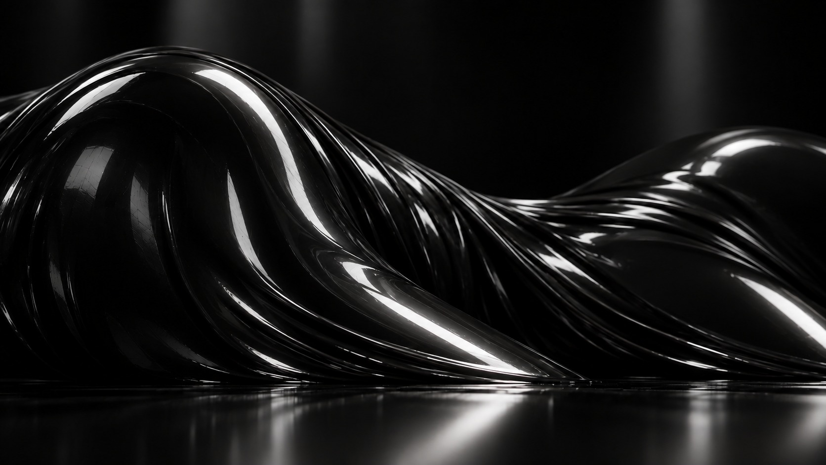 Abstract glossy black visual 3